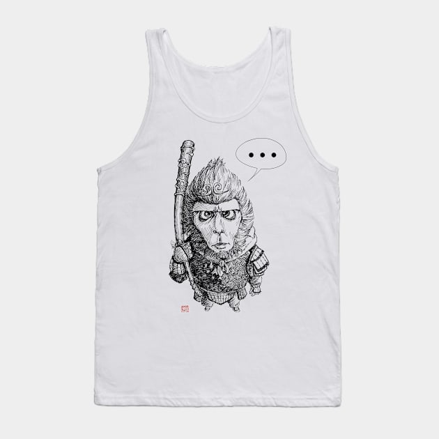 Monkey King Speechless Tank Top by Huluhua